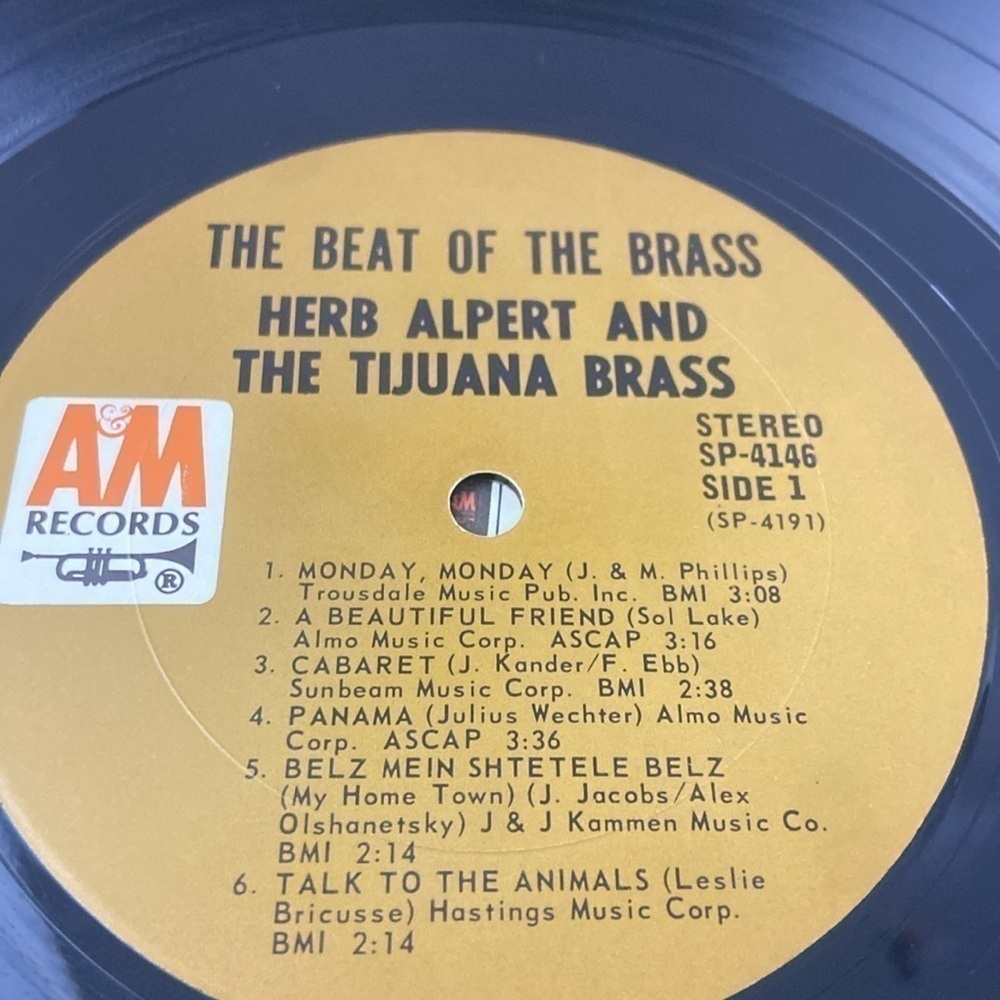 The Beat Of The Brass Herp Alpert & The Tijuana Brass Vinyl Record LP - Picture 7 of 8